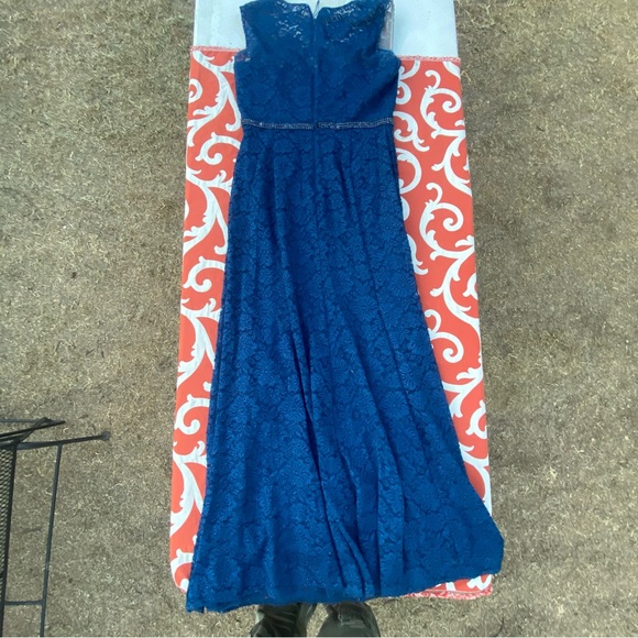 Alex Evenings Cocktail Dress Evening Dress Blue Sparkly Dress Maxi Black Tie 12 - Picture 4 of 10